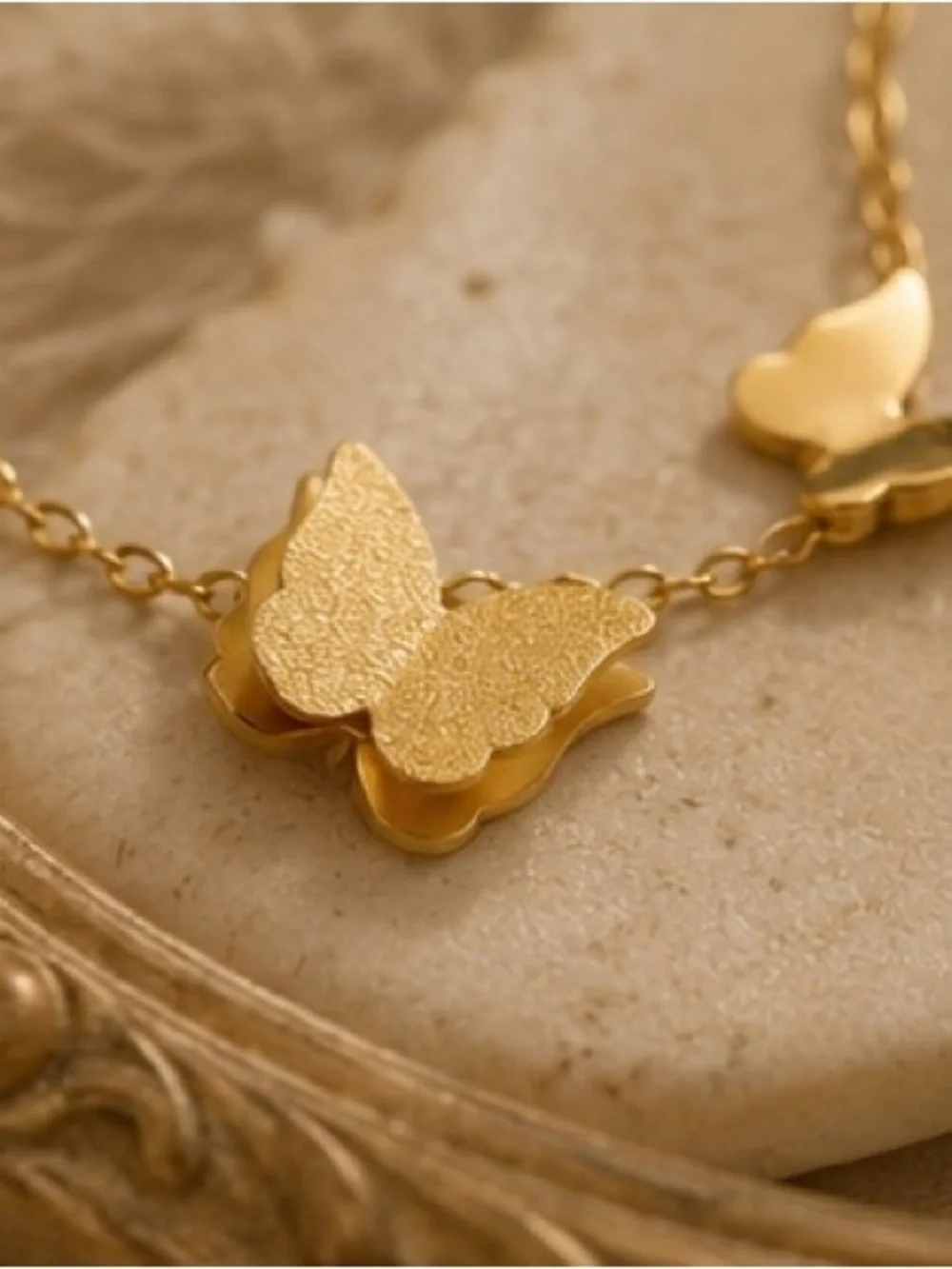 Golden Butterfly Bracelet Dainty Minimalist Chain Jewelry